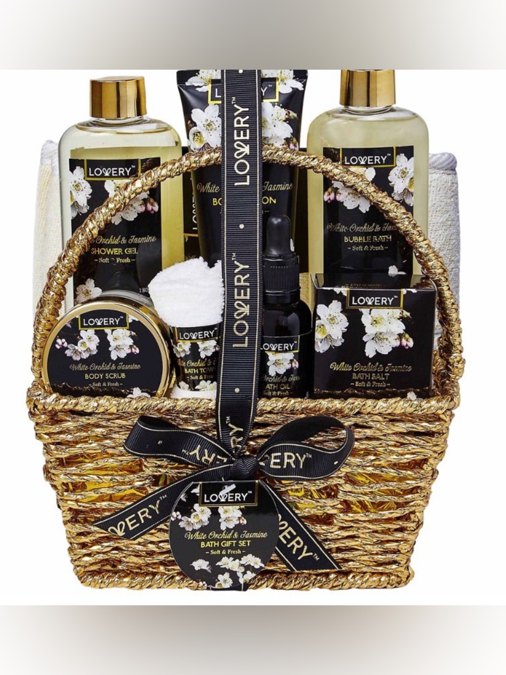 LOVERY White Orchid and Jasmine Bath & Spa Set $88 Retail NWT